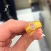 Anillo de Huevo de Paloma Flor con Incrustaciones de Diamantes Jin Yan Si Feng para Mujer Lujo Ligero Gama Alta Retro Elegante Anillo de Dedo de Alto Valor