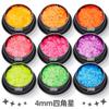 Cross-border 4mm quatro ângulos Estrela unha lantejoulas patch laser estrela unha misturado glitter em pó unha polonês cola jóias