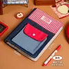 Cuaderno de Mezclilla Retro Americano, Álbum de Tarjetas de Cuatro Rejillas DIY, Estuche para Lápices de Gran Capacidad Y2K para Niñas