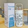 Taza de Gran Capacidad con Aislamiento al Vacío Hervidor de Acero Inoxidable para el Hogar Correa Taza Portátil Multifunción para Exteriores Olla de Salud para el Invierno