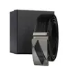 Cinturón de Cuero Genuino con Hebilla Automática y Patrón de Árbol para Hombre Set de Regalo de Lujo Caja de Regalo Cinturón de Regalo Cinturón de Negocios Personalización de Empresa para Hombre