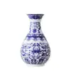 Vaso Boca Pequena Cerâmica Azul e Branco Porcelana Garrafa Mini Hidropônico Retrô Inserção de Flor Pendurar na Parede Inserção Ornamento Cerimônia do Chá Vaso para Flor Pequeno