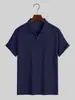Nuevo Suministro Exclusivo Transfronterizo Europeo y Americano de Camisas Polo Deportivas Casuales de Jacquard Holgadas de Manga Corta con Cuello de Solapa y Tejido de Patrón de Diamantes