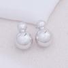 Aretes acrílicos de bola de flor con cuentas de oro y plata de alta calidad europeos y americanos, aretes vintage personalizados, joyería para la oreja para mujer
