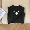 Chaleco de Verano para Niños y Niñas, Elegante Camiseta sin Mangas de Moda Estilo Coreano con Estampado de Oso de Dibujos Animados