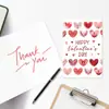 Set de Envolvente para Tarjeta de Felicitación de San Valentín de Compra Directa Transfronteriza con Decoración de Patrón de Corazón Rosa, Tarjeta de Regalo de Bendición Romántica para Festividades