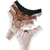 Pantaletas Europeas y Americanas Sin Costuras Transfronterizas para Mujer, Fondo de Algodón de Color Sólido, Amigables con la Piel, Deportivas, Sexy Encaje con Lazo Triángulo para Mujer