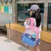 Nova Mochila Infantil com Contraste de Cores, Fofa e Leve, Bolsa Escolar para Jardim de Infância para Meninos e Meninas, Mochila de Viagem para Bebê