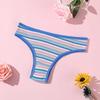 Nuevas Bragas de Algodón Puro con Hilo Colorido para Mujer Cintura Media-Baja Control de Abdomen Transpirables Doble Capa Pantalones Brasileños Fabricante Venta al por Mayor