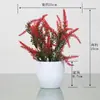 Decoración de Planta Verde Artificial Planta Pequeña en Maceta Flor de Plástico Flor Falsa Juego de Arreglo de Flores Artificiales Decoración de Bonsái Arreglo de Flores para el Hogar Planta en Maceta