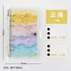 Cuaderno de Hojas Sueltas con Cubierta Desmontable Estilo Pintado a Mano Cubierta Reemplazable Cuaderno Ins Diario de Aspecto Elegante para Estudiantes