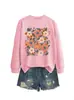 Amazon Wish comércio exterior transfronteiriço estação europeia moda estilosa feminina floral abóbora nova blusa de moletom em estoque