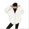 Sudadera de punto pesada de 420 g para hombre y mujer, Chaqueta de estilo idéntico para parejas, Sudadera con capucha gris versátil para primavera y otoño, Moderna