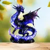 Ornamentos de Mesa de Acrílico Dragão Azul Novo Retro Transfronteiriço, para Home Office ou Sala de Estar