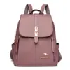Mochila feminina transfronteiriça 2026 nova versão coreana simples e estilosa mochila feminina para o dia a dia versátil de grande capacidade bolsa casual