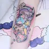 Tatuagem Adesiva Diablo Feminina À Prova D'água Duradoura Europeia e Americana Violência Lori ins Desenho Animado Fofo Flor Braço Não Refletivo Anti-Han