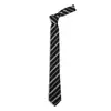 Corbata Jk con Cremallera Perezosa Estilo Básico para Combinar con Camisas, Versátil Negra Pura Versión Estrecha para Estudiantes Hombres y Mujeres, Elegante y Fácil de Usar, Blanco y Negro
