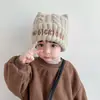 Gorros Infantiles para Otoño e Invierno, Lindos Gorros de Punto para Bebés, Gorros Gruesos Cálidos de Lana para Niños y Niñas, Gorros de Felpa de Invierno