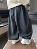 Q025 Pantalones de Cuadros de Otoño para Niños Estilo Nuevo Moda Infantil Pantalones Largos Estilo Coreano para Bebé Pantalones Casuales Jogger