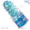 Traje de manicura de Amazon, 12 colores mixtos, esmalte de uñas láser, pegamento, lentejuelas, brillo en polvo, joyería para uñas, diamante