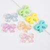 Moño Acrílico Escarchado con Brillo Fino Cuentas con Agujero Pasante Cadena para Teléfono Móvil Llavero DIY Joyería Pequeños Accesorios Colgante Mayoreo