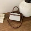 Bolso Bandolera de Hombro para Mujer 2025 Nuevo de Moda Retro Textura Diaria para el Trabajo y el Viaje con Bloques de Color Simples