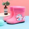 Botas de Chuva para Meninos Dinossauro Fofo Sapatos Aquáticos para Alunos do Ensino Fundamental Sapatos de Borracha para Meninas Antiderrapante Leve Botas de Chuva Infantis para Crianças Médias e Grandes