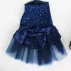 Novedad Primavera y Verano 2018 Vestido Negro con Diamantes Ropa para Perro Falda de Cachorro Teddy Pomerania