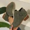 Botines de tobillo para mujer de talla grande, estilo británico, color liso, punta fina, cremallera lateral casual, tacón bajo, calzado de comercio exterior para las cuatro estaciones, transfronterizo