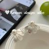 Coreia do Sul Dongdaemun Ins Blogger Mesmo Estilo Jóias S925 Prata Esterlina Fio-trefilado Leque Flor Pérola Brincos para Mulheres Luxo Leve e Delicado