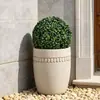 Produto Popular de Venda Direta do Fabricante: Vasos de Flores de Óxido de Magnésio Simples de Grande Diâmetro, Disponíveis em Vários Tamanhos, Adequados para Uso Interno e Externo, Ideais para a Beleza de Pátios e Jardins