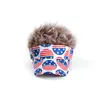 Gorra de béisbol con peluca de venta caliente transfronteriza gorra con visera de bandera americana Amazon sombrero de moda para exteriores protección solar sombrero de moda