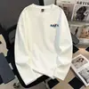 Bestseller de Almacén Lightning Camiseta de Manga Larga para Hombre Primavera y Otoño Estilo Coreano Casual Holgada Cuello Redondo Versátil Talla Grande Capa Base Transfronterizo