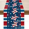 Corredor de Mesa Novo de Venda Quente Transfronteiriça para o 250º Aniversário do Dia da Independência, Corredor de Mesa de Linho com Estampas de Estrelas para o Dia da Independência Americana