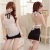 Ropa Interior Sexy Femenina Sexy Tentación Ropa de Sirvienta Puro Deseo Ropa de Sirvienta Espalda Descubierta Gotas de Sangre Libre de Quitarse Uniforme Traje Venta al por Mayor