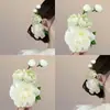 Nuevos Colores Flor Phalaenopsis Pinza de Pato Pinza para el Cabello en la Parte Posterior de la Cabeza para Mujer Pinza Horizontal Lateral Pasador