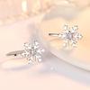 Lindo y dulce Joker de Japón y Corea, árbol de Navidad con copos de nieve sin agujero para la oreja, clip para la oreja para niñas, joyería de plata con circonita al por mayor