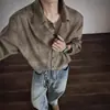 Camisa Masculina de Outono Tendência Americana Personalidade Tie-Dye Manga Longa Jovens Estilo Coreano Vibe de Alto Padrão Camisa Camada Cool Rebelde