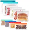 Bolsa reutilizable para refrigerador, conservación fresca congelada, PEVA, doble hueso sellado, impermeable, para frutas, sándwiches, bolsa de almuerzo