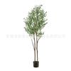 Planta Verde de Simulación Transfronteriza Removible Olivo Nórdico Hogar Adornos de Planta en Maceta Falsa Celebrado en Internet Decoración de Ventana Árbol de Simulación