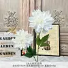 Dalias Simuladas de Dos Cabezas Flores Artificiales para Ramos de Boda, Arte Floral Hecho a Mano de Alta Gama, Paisajismo de Salones de Boda, Arreglos Florales de Piso DIY