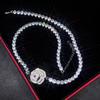 Pulsera de Diamantes Mosan Importados Imitación Estilo Celebridad de Internet Sentido Avanzado Diseño Nicho Micro-incrustado Diamante Completo Collar de Rosa