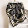Manta Europeia e Americana Outono e Inverno Lenço Atmosférico Feminino Imitação de Caxemira High-End Lenço com Estampa de Gato com Manta