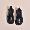 Zapatos para Niña Zapatos de Princesa de Cuero para Niños 2026 Primavera y Otoño Nuevos Mocasines Negros de Suela Blanda para Niña Zapatos Individuales Estilo Británico