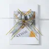 Fita de Flor Puxada à Mão com Borda Dourada Caixa de Doces de Casamento Caixa de Presente Decoração de Casamento Suprimentos de Casamento Carro de Casamento Quarto de Casamento Escada Laço