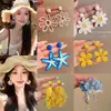 Pendientes de Flor de Margarita de Verano para Mujer, Pendientes de Diseño Nicho, Pendientes Exagerados para Fotos, Pendientes Estilo Vacaciones en la Costa