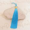 Borla redonda de seda helada de poliéster de 12 cm con hilo dorado, borla de seda helada, borla para Hanfu cheongsam hecha a mano, adornos colgantes de borla de solapa a presión, venta al por mayor