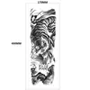 Rey Lobo Cabeza de Lobo Dominante Tatuaje Calcomanía Brazo Conjunto Transfronterizo Calcomanía de Brazo Completo Patrón Grande Calcomanía de Transferencia de Agua Tatuaje