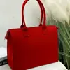 Bolsa de Feltro Versátil de Grande Capacidade para Compras, Bolsa Portátil com Zíper e Alça de Ombro com Logo, Bolsa Tote para Armazenamento Portátil