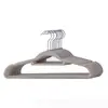 Percha transparente de flocado estilo japonés percha gruesa antideslizante percha de terciopelo para ropa percha de almacenamiento sin costuras
